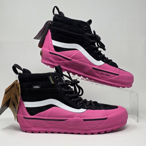 VANS SK8 Hi MTE-2 Hiking Boots Men's 6.5 / Women's 8 Dip Pink Black Suede New - Picture 2 of 12